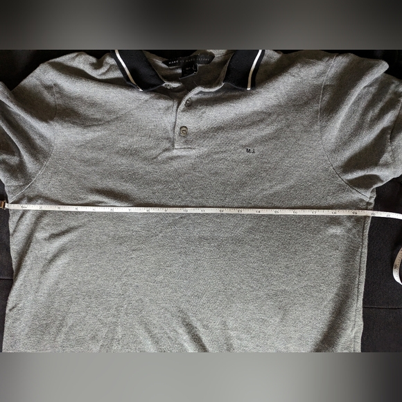 💙 MARC JACOBS 💙 Grey + Black Men's Polo - Picture 3 of 5